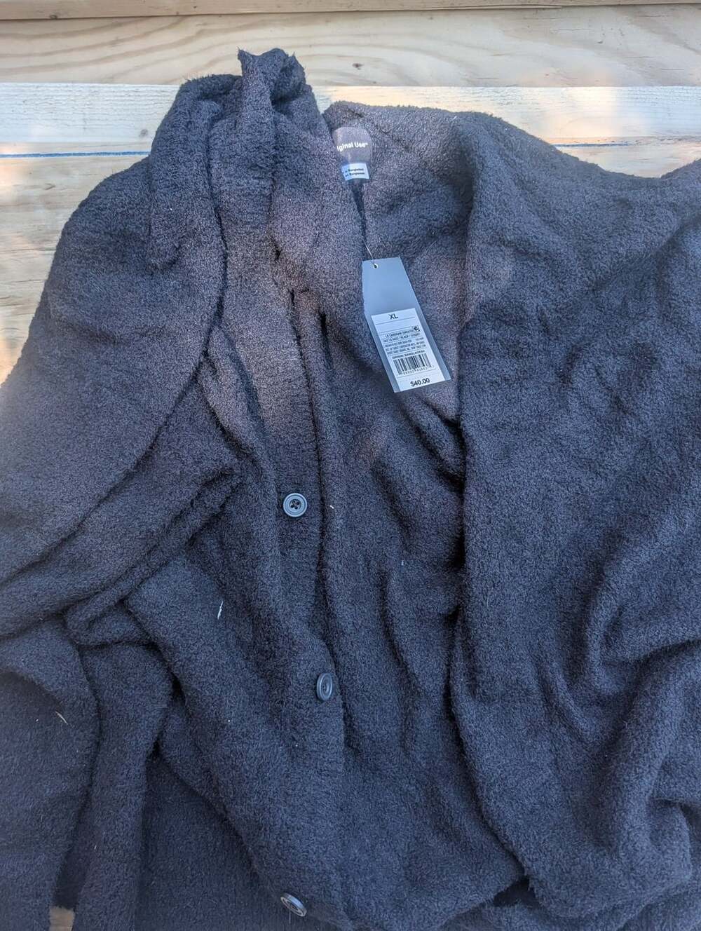 Original Use LS Cardigan Sweater Size XL Black